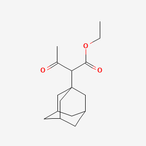 molecular formula C16H24O3 B8550360 Ethyl 2-(1-adamantyl)-3-oxobutanoate 