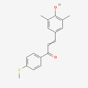 1-(4-Methylthiophenyl)-3-(3,5-dimethyl-4-hydroxyphenyl)prop-2-en-1-one