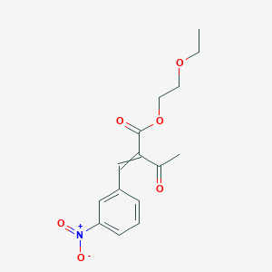 molecular formula C15H17NO6 B8550431 2-Ethoxyethyl 2-[(3-nitrophenyl)methylidene]-3-oxobutanoate CAS No. 62760-08-1