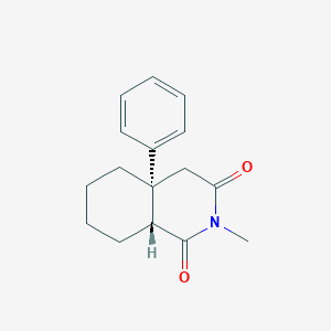 molecular formula C16H19NO2 B8550440 (4aR,8aR)-2-Methyl-4a-phenylhexahydroisoquinoline-1,3(2H,4H)-dione CAS No. 51993-72-7