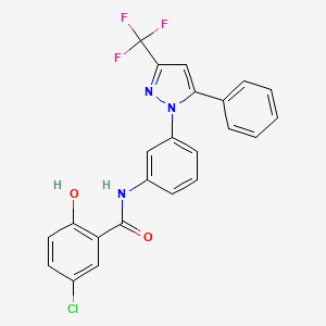 Benzamide,5-chloro-2-hydroxy-n-[3-[5-phenyl-3-(trifluoromethyl)-1h-pyrazol-1-yl]phenyl]-