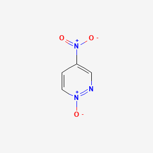 molecular formula C4H3N3O3 B8550465 4-Nitropyridazine 1-oxide CAS No. 28147-45-7