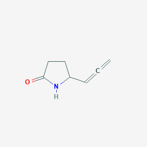 molecular formula C7H9NO B8550496 5-(1,2-Propadienyl)-2-pyrrolidinone 