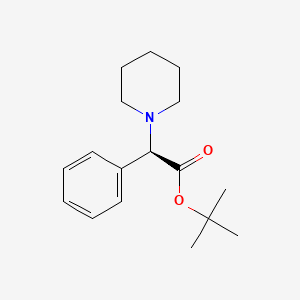 molecular formula C17H25NO2 B8550506 (R)-tert-butyl 2-phenyl-2-(piperidin-1-yl)acetate 