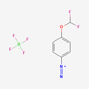 molecular formula C7H5BF6N2O B8550555 4-Difluoromethoxy-benzenediazonium tetrafluoroborate 