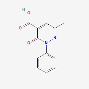 molecular formula C12H10N2O3 B8550564 6-Methyl-3-oxo-2-phenyl-2,3-dihydropyridazine-4-carboxylic acid 