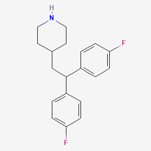 B8550574 4-[2,2-Bis(4-fluorophenyl)ethyl]piperidine CAS No. 107071-89-6