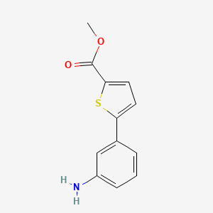 molecular formula C12H11NO2S B8550576 5-(3-Amino-phenyl)-thiophene-2-carboxylic acid methyl ester 
