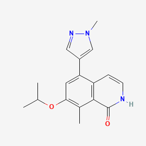 molecular formula C17H19N3O2 B8550582 8-methyl-5-(1-methyl-1H-pyrazol-4-yl)-7-(propan-2-yloxy)isoquinolin-1(2H)-one 