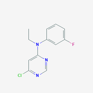 molecular formula C12H11ClFN3 B8550585 4-chloro-6-(N-ethyl-N-(3-fluorophenyl)amino)pyrimidine 