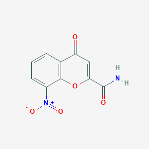 molecular formula C10H6N2O5 B8550586 8-Nitro-4-oxo-4H-1-benzopyran-2-carboxamide 