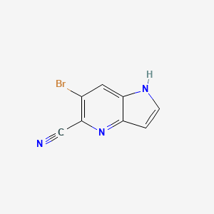 molecular formula C8H4BrN3 B8550602 6-bromo-1H-pyrrolo[3,2-b]pyridine 5-carbonitrile 