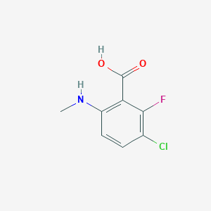 molecular formula C8H7ClFNO2 B8550608 3-Chloro-2-fluoro-6-methylamino-benzoic acid 