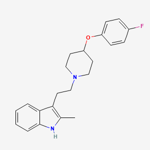 1h-Indole,3-[2-[4-(4-fluorophenoxy)-1-piperidinyl]ethyl]-2-methyl-