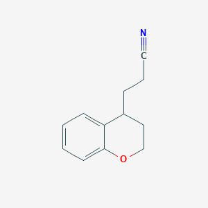 molecular formula C12H13NO B8550614 3-Chroman-4-ylpropionitrile 