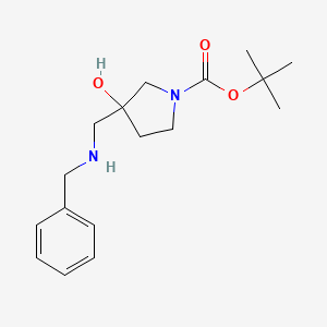 tert-Butyl 3-((benzylamino)methyl)-3-hydroxypyrrolidine-1-carboxylate