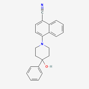 molecular formula C22H20N2O B8550634 4-(4-Hydroxy-4-phenylpiperidin-1-yl)naphthalene-1-carbonitrile CAS No. 870889-06-8