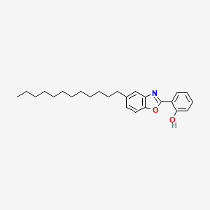 molecular formula C25H33NO2 B8550692 6-(5-Dodecyl-1,3-benzoxazol-2(3H)-ylidene)cyclohexa-2,4-dien-1-one CAS No. 62529-19-5