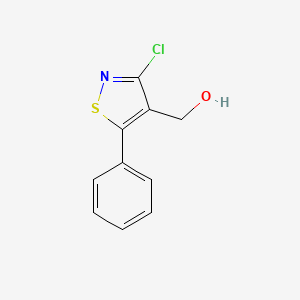 molecular formula C10H8ClNOS B8550750 (3-Chloro-5-phenylisothiazol-4-YL)methanol 