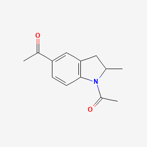 molecular formula C13H15NO2 B8550761 N-acetyl-2-methylindolin-5-yl ethanone 