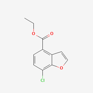 molecular formula C11H9ClO3 B8550786 7-chloro-benzofuran-4-carboxylic Acid Ethyl Ester 