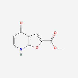 molecular formula C9H7NO4 B8550796 4-Oxo-4,7-dihydro-furo[2,3-b]pyridine-2-carboxylic acid methyl ester 