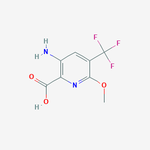 molecular formula C8H7F3N2O3 B8550814 3-Amino-6-methoxy-5-trifluoromethyl-pyridine-2-carboxylic acid 