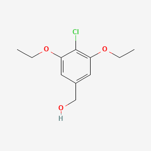 molecular formula C11H15ClO3 B8550833 (4-Chloro-3,5-diethoxy-phenyl)-methanol 