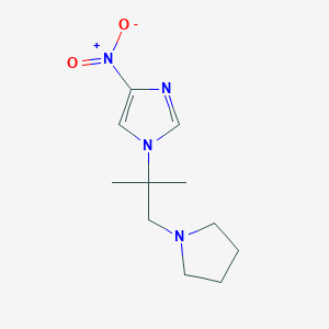 molecular formula C11H18N4O2 B8550843 1-(1,1-Dimethyl-2-pyrrolidin-1-yl-ethyl)4-nitro-1H-imidazole 