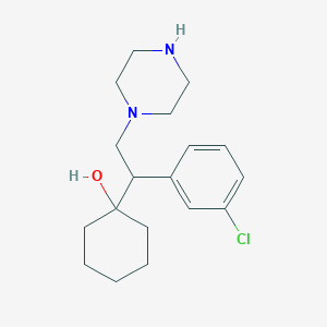 1-[1-(3-Chlorophenyl)-2-piperazin-1-ylethyl]cyclohexanol