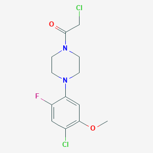 2-Chloro-1-[4-(4-chloro-2-fluoro-5-methoxyphenyl)piperazin-1-yl]ethan-1-one