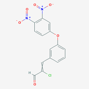 molecular formula C15H9ClN2O6 B8550961 2-Chloro-3-[3-(3,4-dinitrophenoxy)phenyl]prop-2-enal CAS No. 58297-27-1