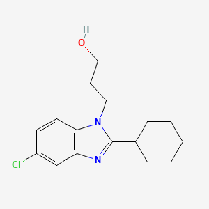 molecular formula C16H21ClN2O B8551028 5-chloro-2-cyclohexyl-1H-benzimidazole-1-propanol 