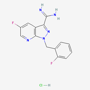 5-Fluoro-1-(2-fluorobenzyl)-1H-pyrazolo[3,4-b]pyridine-3-carboximidamide hydrochloride