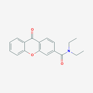 molecular formula C18H17NO3 B8551078 9H-Xanthene-3-carboxamide, N,N-diethyl-9-oxo- CAS No. 825649-24-9