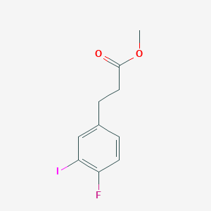 molecular formula C10H10FIO2 B8551085 Methyl 3-(4-fluoro-3-iodophenyl)propanoate 