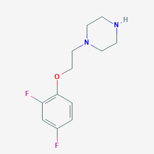 molecular formula C12H16F2N2O B8551094 1-[2-(2,4-Difluoro-phenoxy)-ethyl]-piperazine 