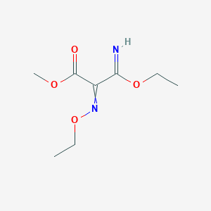 molecular formula C8H14N2O4 B8551106 Methyl 3-ethoxy-2-(ethoxyimino)-3-iminopropanoate CAS No. 82219-96-3