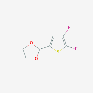 molecular formula C7H6F2O2S B8551125 2-(4,5-Difluoro-2-thienyl)-1,3-dioxolane 