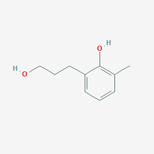 molecular formula C10H14O2 B8551138 2-(3-Hydroxypropyl)-6-methylphenol 