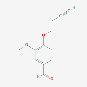 molecular formula C12H12O3 B8551143 4-(But-3-ynyloxy)-3-methoxybenzaldehyde 