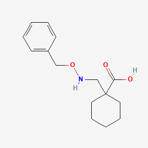 molecular formula C15H21NO3 B8551171 1-{[(Benzyloxy)amino]methyl}cyclohexane-1-carboxylic acid CAS No. 828271-13-2