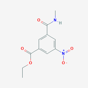 molecular formula C11H12N2O5 B8551173 N-Methyl-5-nitro-isophthalamic acid ethyl ester 