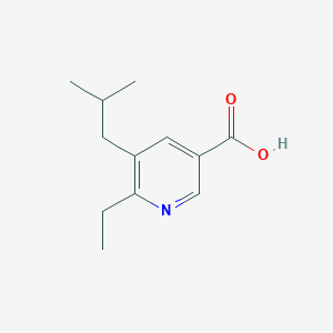 molecular formula C12H17NO2 B8551175 6-Ethyl-5-isobutyl-nicotinic acid 