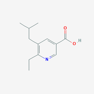 molecular formula C12H17NO2 B8551175 6-ethyl-5-isobutylnicotinic acid 