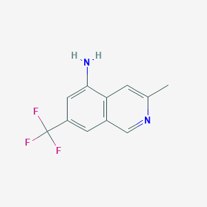 molecular formula C11H9F3N2 B8551182 3-Methyl-7-(trifluoromethyl)isoquinolin-5-amine 