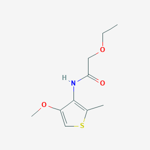 molecular formula C10H15NO3S B8551197 2-Ethoxy-N-(4-methoxy-2-methylthiophen-3-yl)acetamide CAS No. 87675-41-0