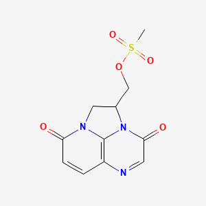 molecular formula C11H11N3O5S B8551268 (3,8-dioxo-1,2-dihydro-3H,8H-2a,5,8a-triazaacenaphthylen-2-yl)methyl methanesulfonate 