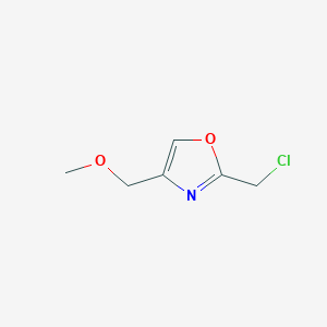 molecular formula C6H8ClNO2 B8551282 2-(Chloromethyl)-4-(methoxymethyl)oxazole 