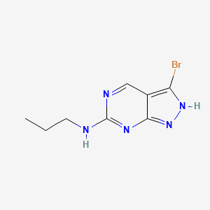 molecular formula C8H10BrN5 B8551296 3-bromo-N-propyl-1H-pyrazolo[3,4-d]pyrimidin-6-amine CAS No. 1306829-96-8